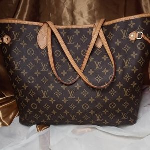 Authentic Louis Vuitton MONOGRAM NEVER FULL GM Hobo bag